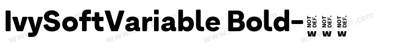 IvySoftVariable Bold字体转换